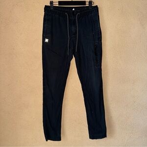 Hurley Men's Black Jogger Pants cinched drawstring